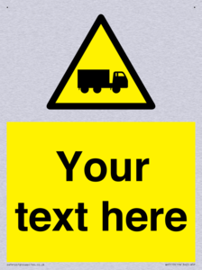Custom Lorry Hazard Sign